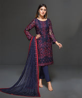 Zarif Embroidered Chiffon